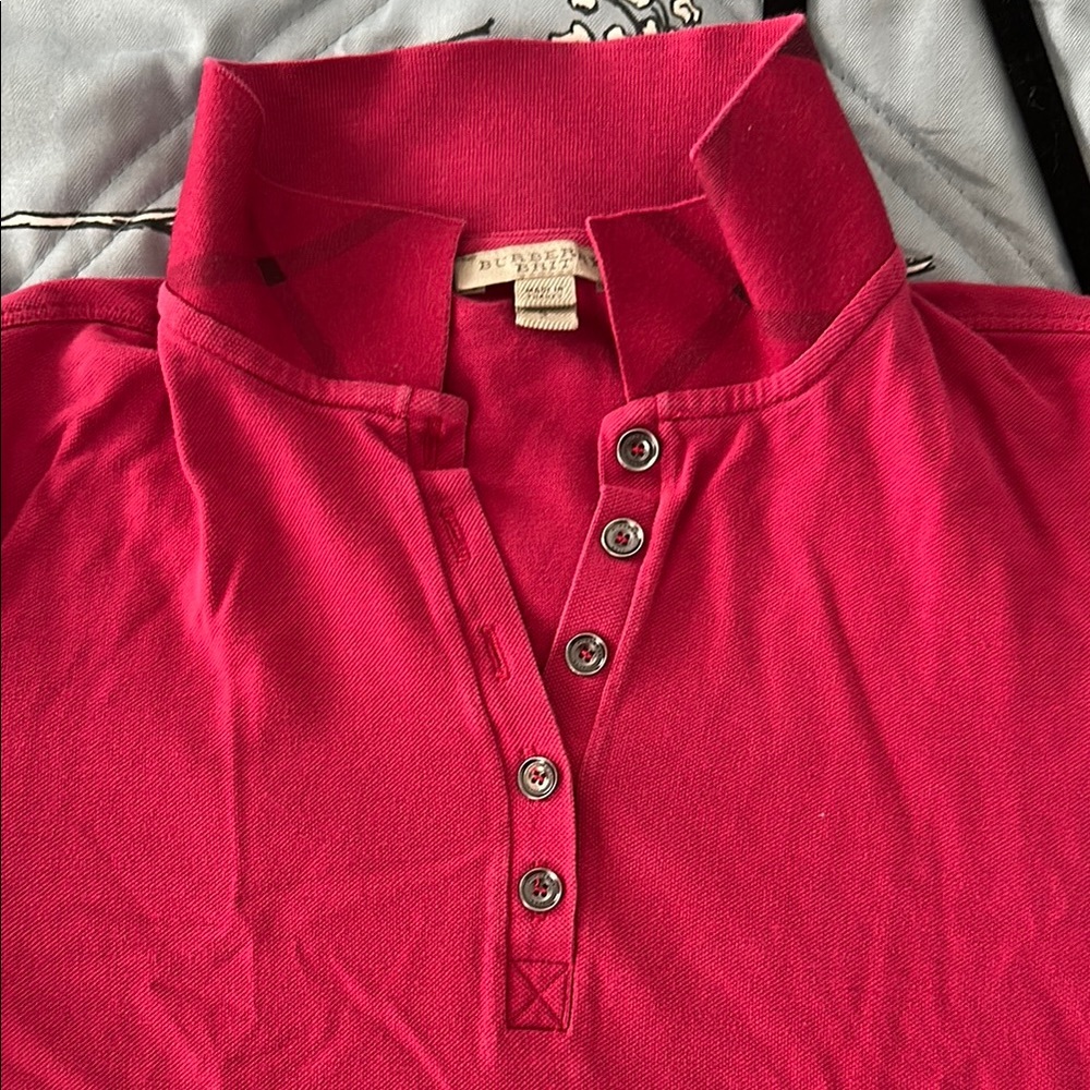 Burberry Vibrant pink Button-Up Polo